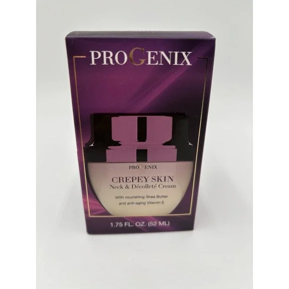 ProGenix Crepey Skin Neck & Decollete Cream 1.75 oz Anti Aging Firming Shea - Picture 1 of 4